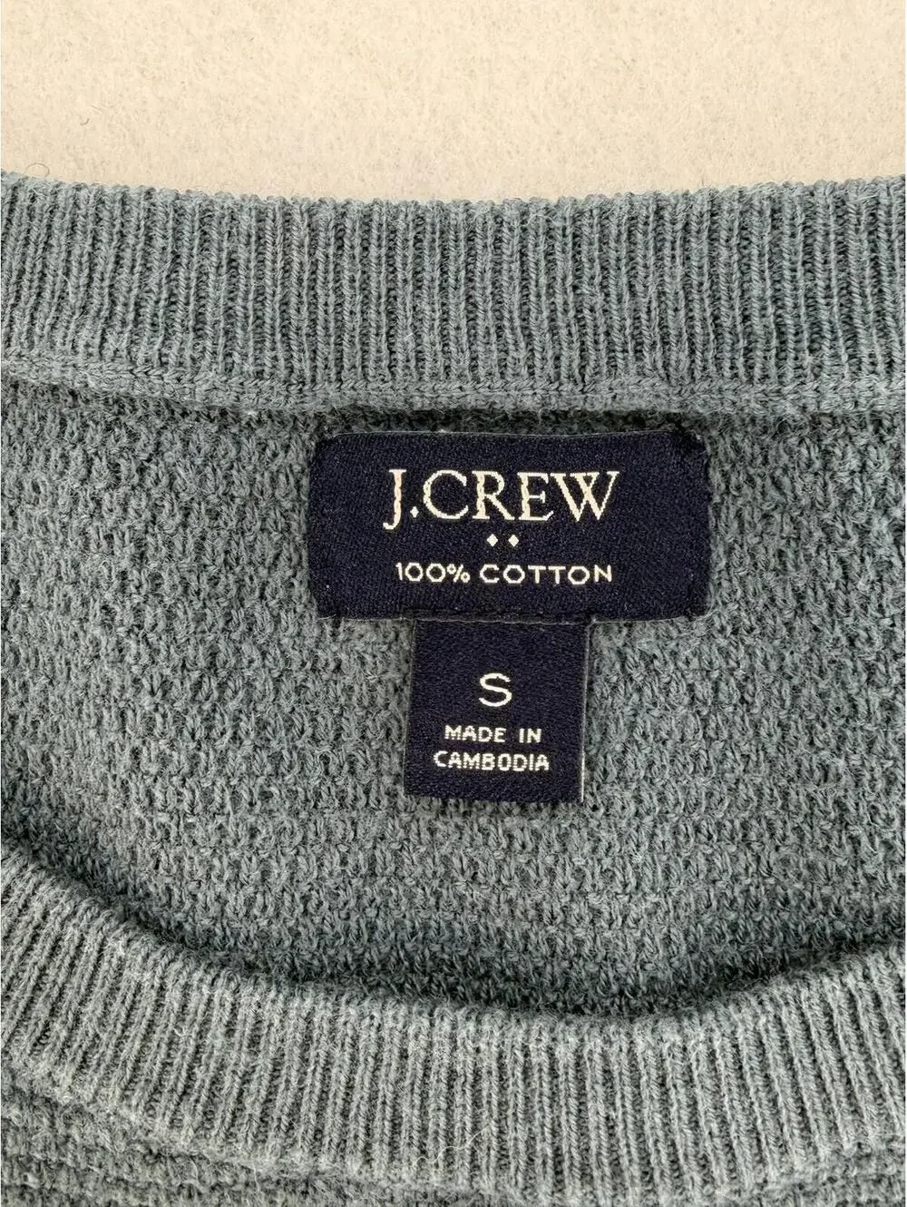 Vintage J.Crew Sweater Small Gray‎ 100% Cotton Lightweight Classic